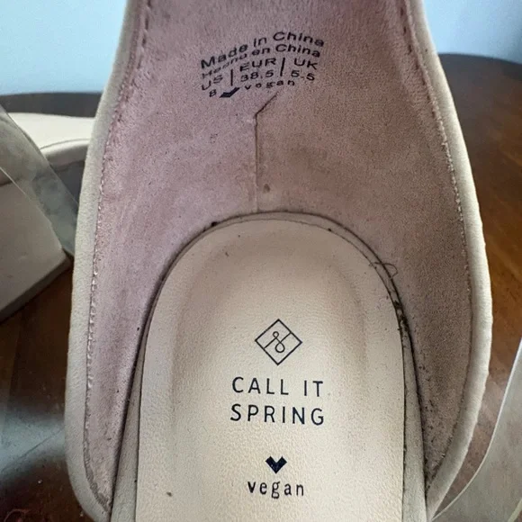 Nude Block Heel Sandals - Picture 4 of 4